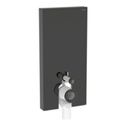 Geberit Stand-WC-Modul Monolith Bauh. 101cm, Fr. Gl. sw, S. Alu SW-chrom
