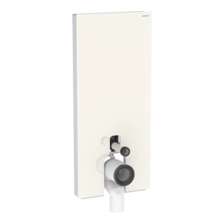 Geberit Stand-WC-Modul Monolith Bauh. 114cm, Fr. Gl. sand-grau, S. Alu