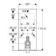 Geberit Stand-WC-Modul Monolith Bauh. 114cm, Fr. Gl. sw, S. Alu SW-chrom