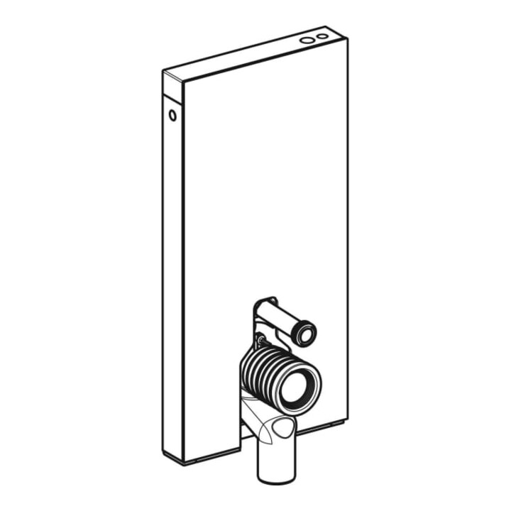 Geberit Stand-WC-Modul Monolith Plus Bauh. 101cm, Fr. Gl. sand-grau, S. Alu