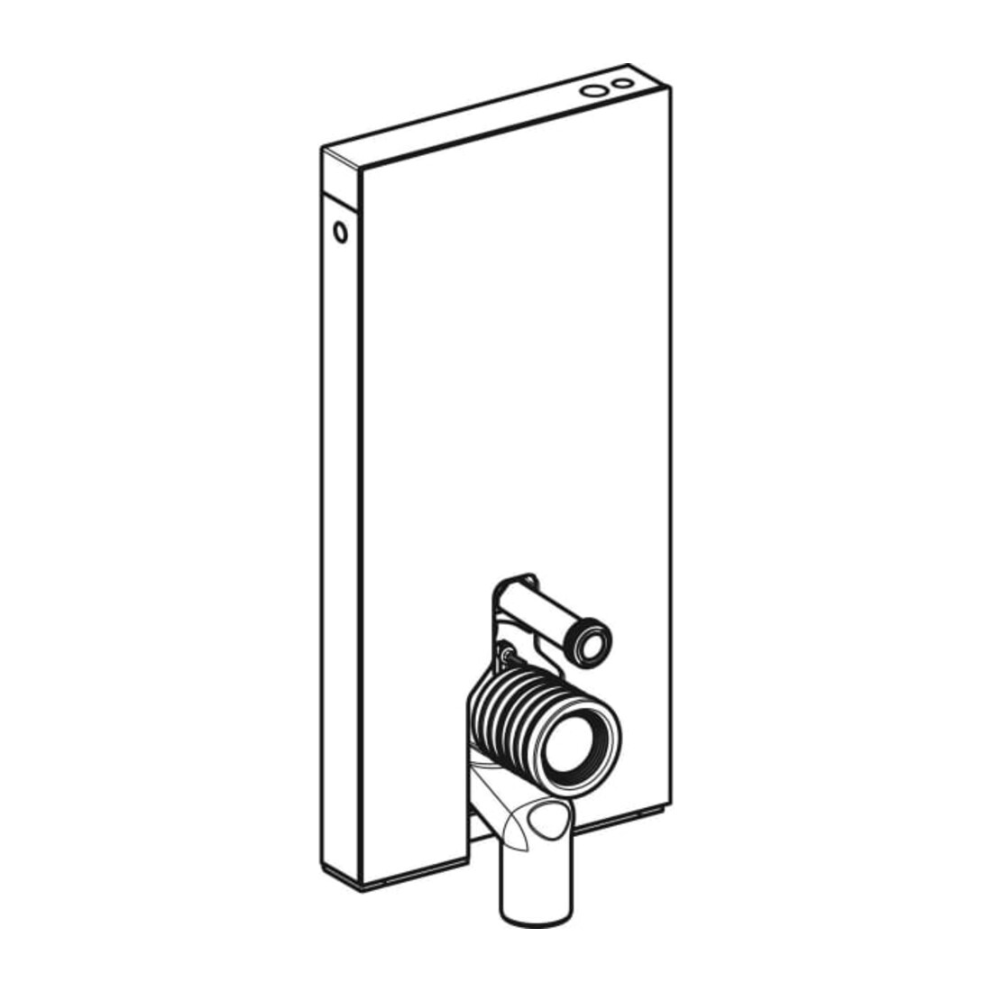 Geberit Stand-WC-Modul Monolith Plus Bauh. 101cm, Fr. Gl. sand-grau, S. Alu