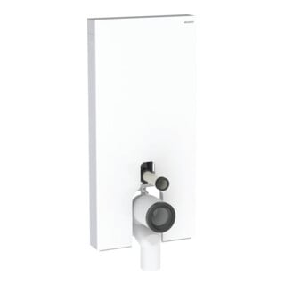 Geberit Stand-WC-Modul Monolith Plus Bauh. 101cm, Fr. Gl. we., S. Aluminium