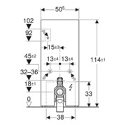 Geberit Stand-WC-Modul Monolith Plus Bauh. 114cm, Fr. Gl. sand-grau, S. Alu-2