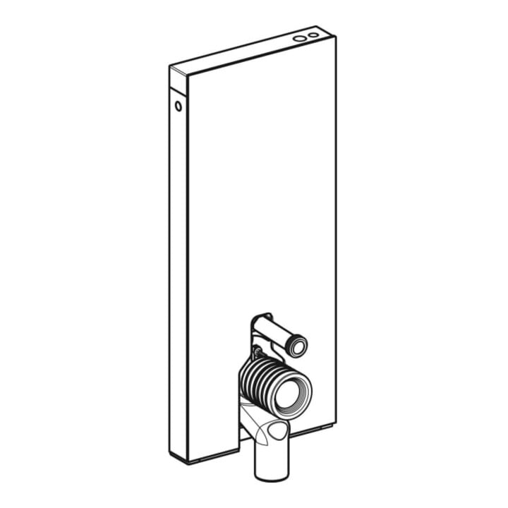 Geberit Stand-WC-Modul Monolith Plus Bauh. 114cm, Fr. Gl. sand-grau, S. Alu