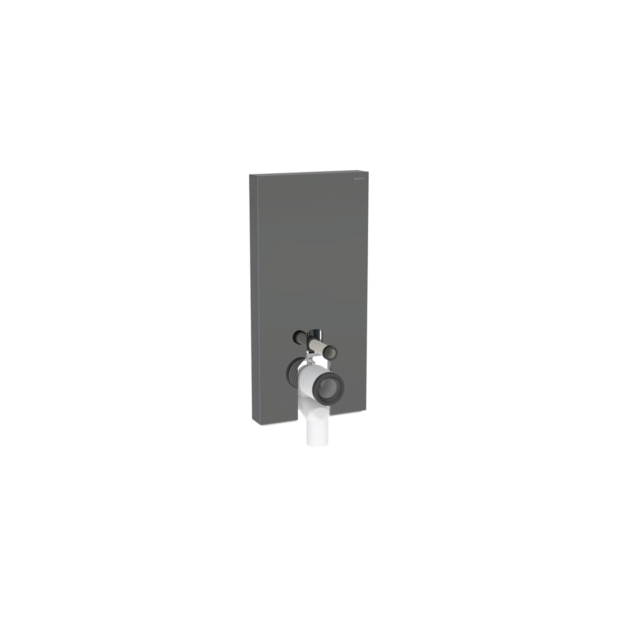 Geberit Stand-WC-Modul Monolith Plus BH 101cm, Fr. Gl. la., S. Alu SW-chrom