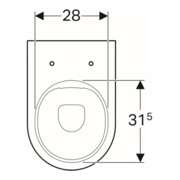 Geberit Stand-WC, Tiefspüler Acanto 4,5 l, erh, wandb, ges, rimf, we. K-Tect-2