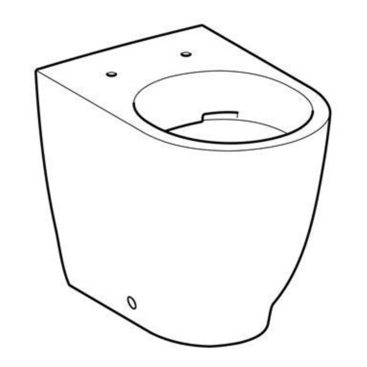 Geberit Stand-WC, Tiefspüler Acanto 4,5 l, erh, wandb, ges, rimf, we. K-Tect