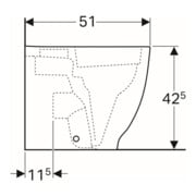 Geberit Stand-WC, Tiefspüler Acanto 4,5 l, erh, wandb, ges, rimf, we. K-Tect-5