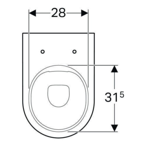 Geberit Stand-WC, Tiefspüler Acanto 4,5 l, erh, wandb, ges, rimf, we. K-Tect
