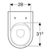 Geberit Stand-WC, Tiefspüler Acanto 4,5 l, erh, wandb, ges, rimf, we. K-Tect-5