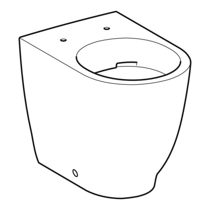 Geberit Stand-WC, Tiefspüler Acanto 4,5 l, erh, wandb, ges, rimf, we. K-Tect