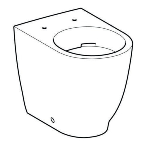 Geberit Stand-WC, Tiefspüler Acanto 4,5 l, erh, wandb, ges, rimf, we. K-Tect