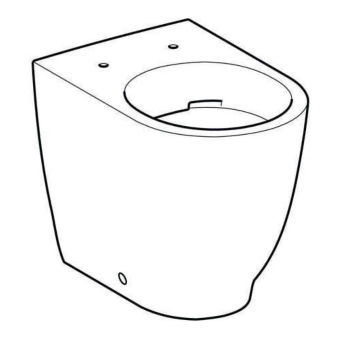 Geberit Stand-WC, Tiefspüler Acanto 4,5 l, erh, wandb, ges, rimf, we. K-Tect