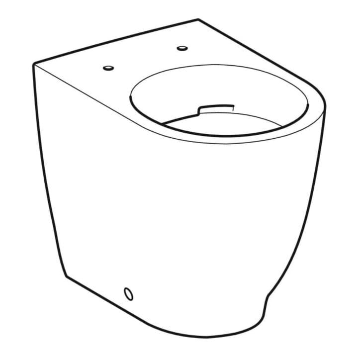 Geberit Stand-WC, Tiefspüler Acanto 4,5 l, erh, wandb., geschl., rimfr., we.