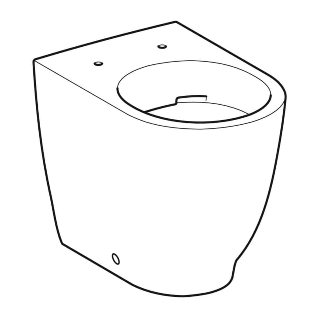 Geberit Stand-WC, Tiefspüler Acanto 4,5 l, erh, wandb., geschl., rimfr., we.