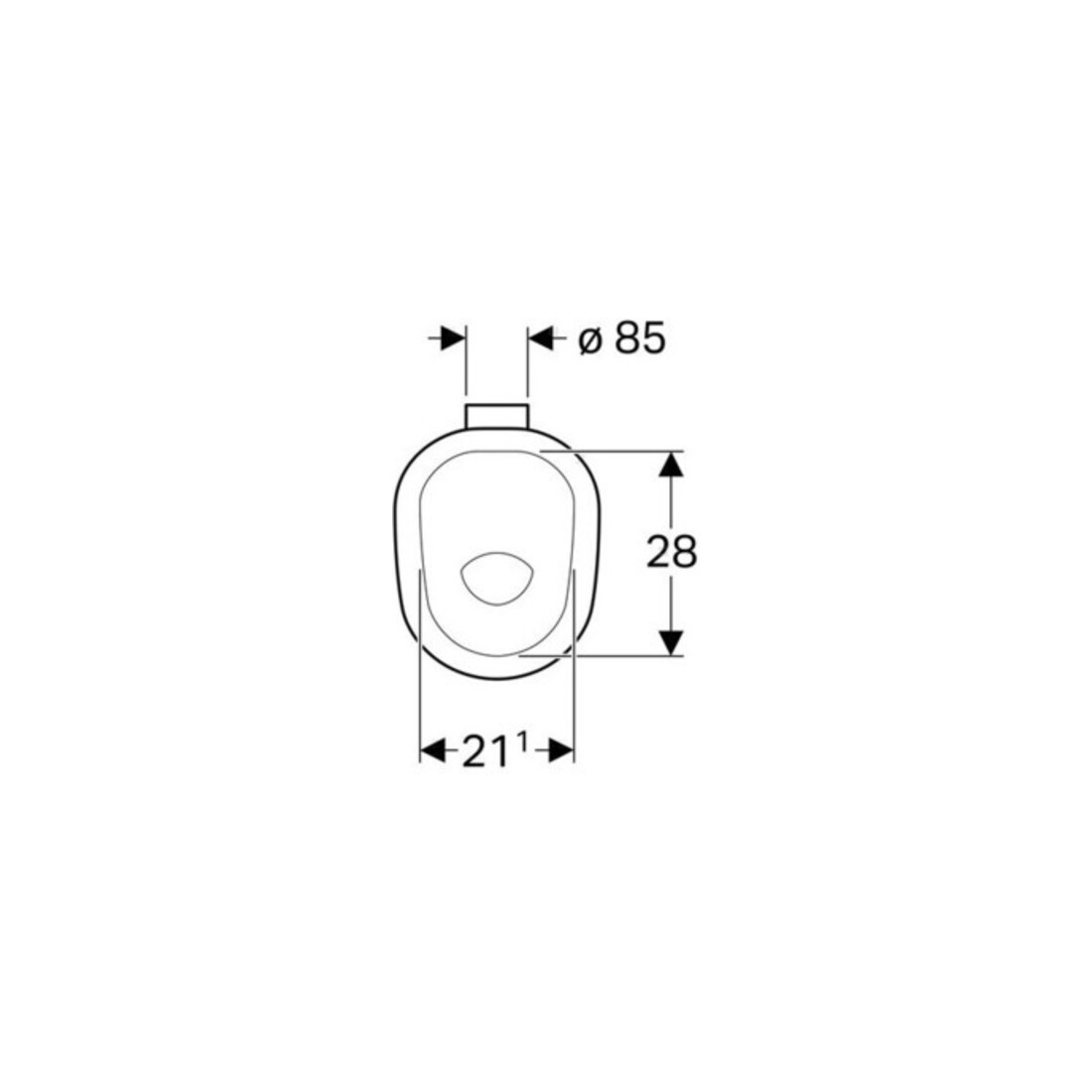 Geberit Stand-WC, Tiefspüler Bambini weiß, 5 l