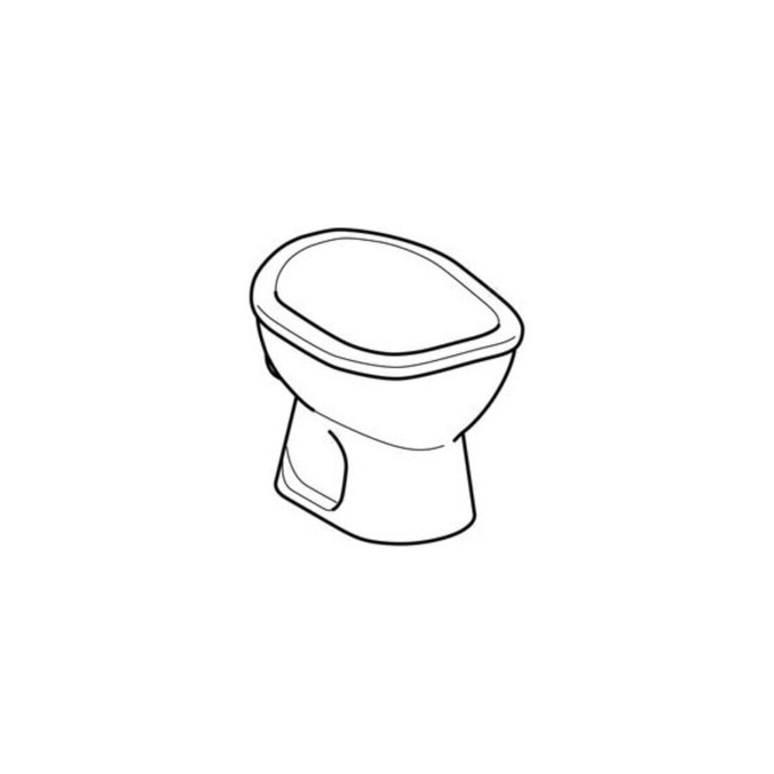 Geberit Stand-WC, Tiefspüler Bambini weiß, 5 l