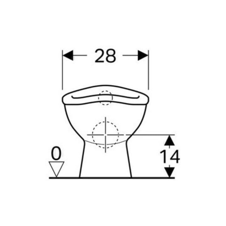 Geberit Stand-WC, Tiefspüler Bambini weiß, 5 l