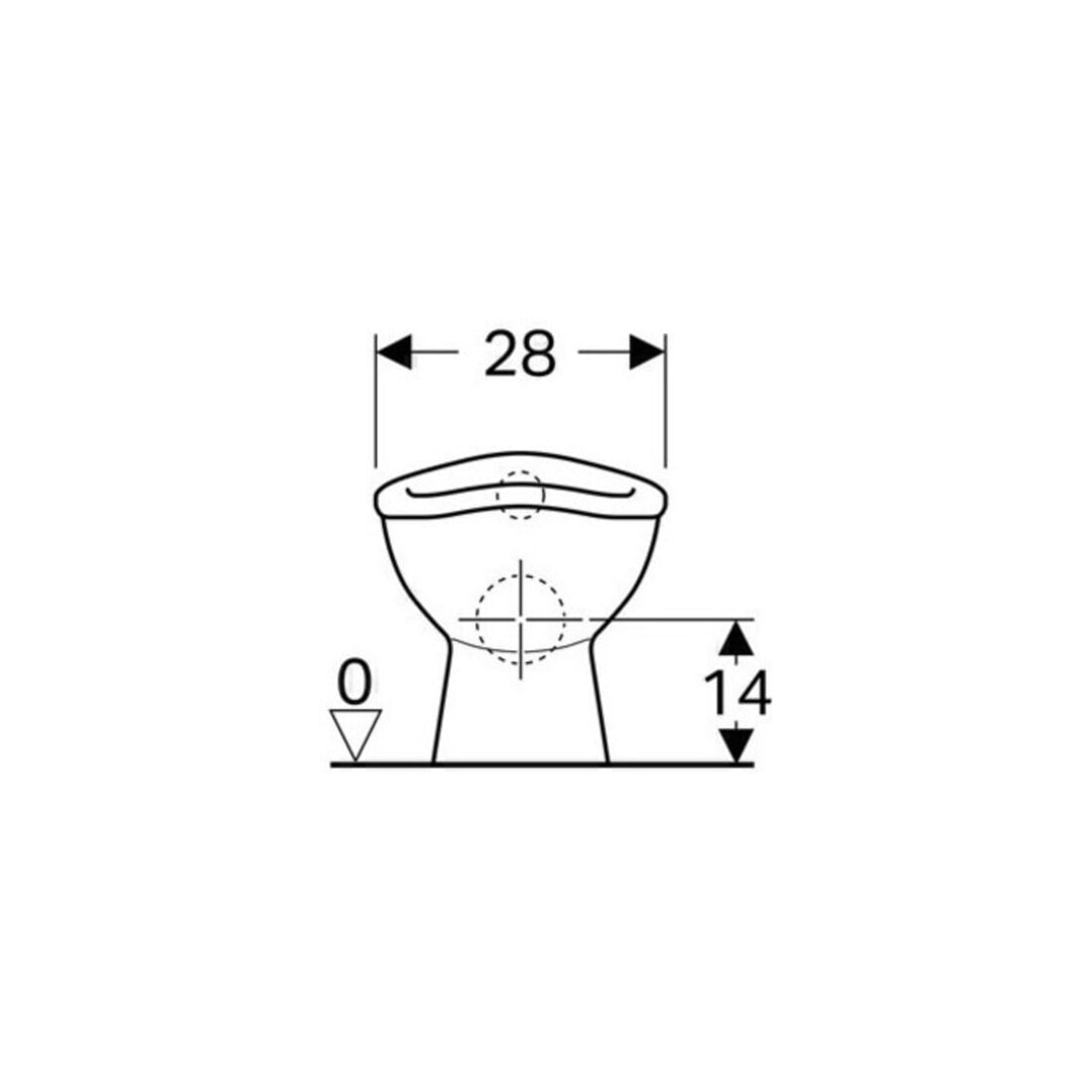 Geberit Stand-WC, Tiefspüler Bambini weiß, 5 l