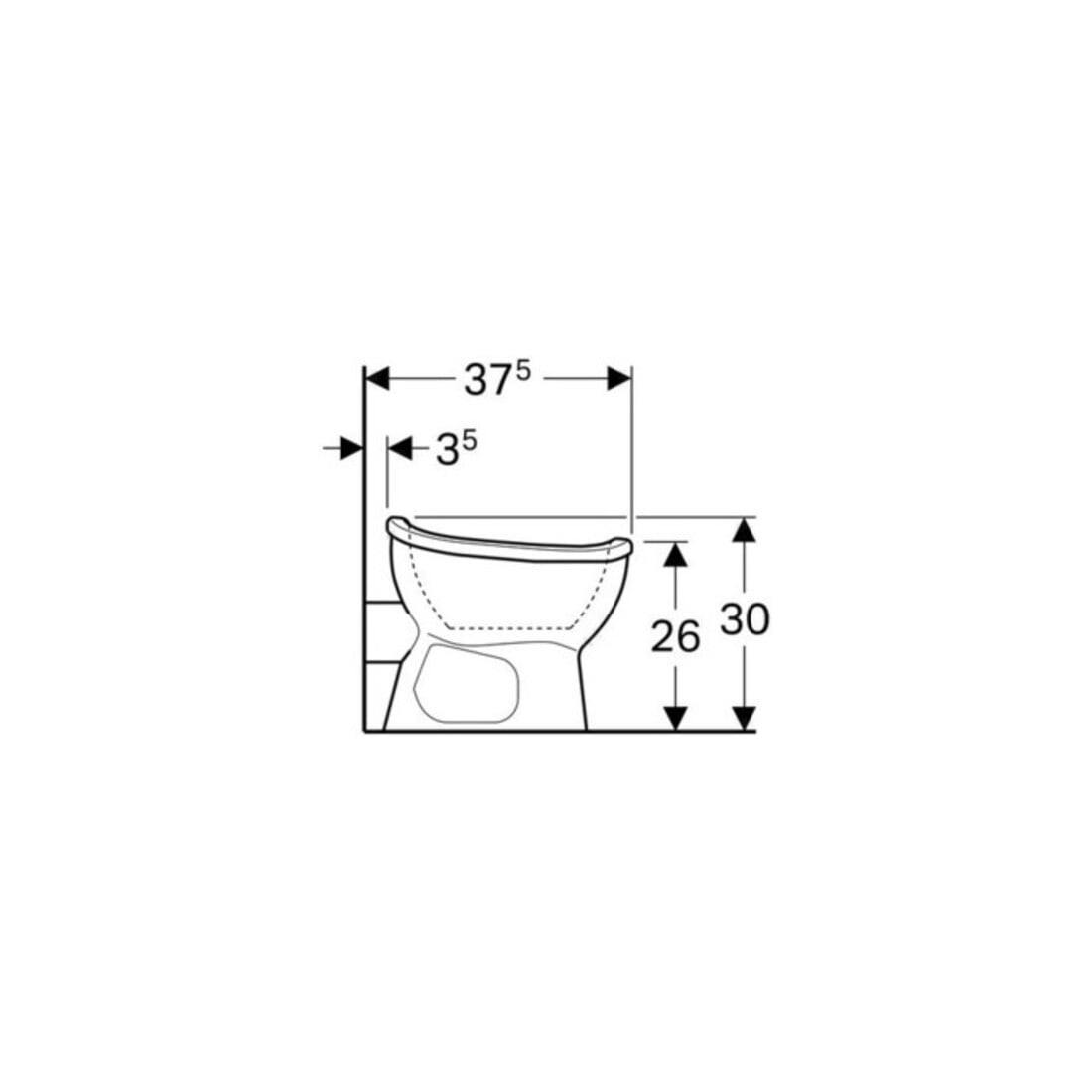 Geberit Stand-WC, Tiefspüler Bambini weiß, 5 l