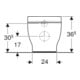 Geberit Stand-WC, Tiefspüler Bambini weiß, für WC-Sitz-5