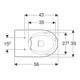 Geberit Stand-WC, Tiefspüler iCon 36x56cm, wandb, ge F., rimfr., we/KeraTe