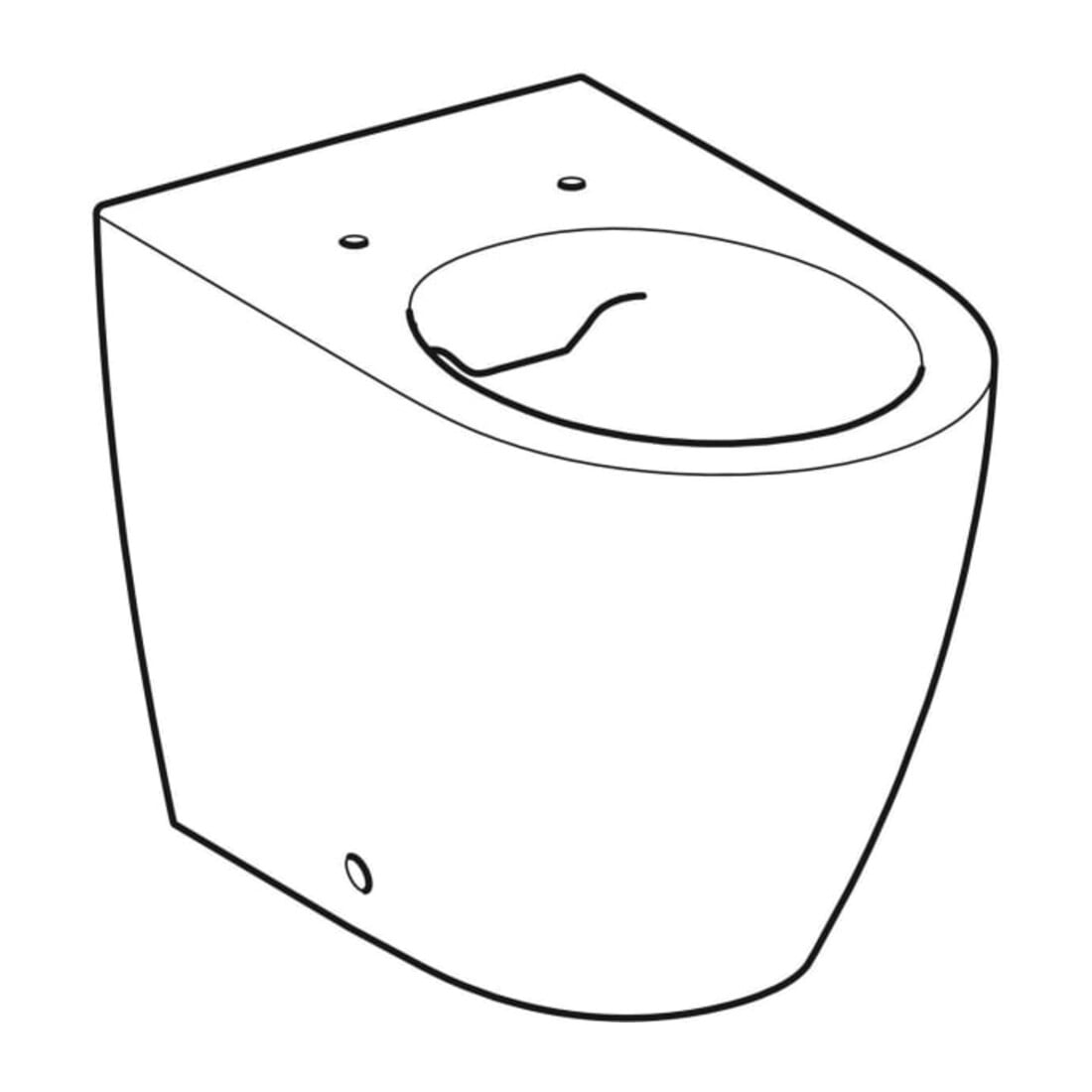 Geberit Stand-WC, Tiefspüler iCon 36x56cm, wandb, ge F., rimfr., we/KeraTe