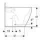 Geberit Stand-WC, Tiefspüler iCon 36x56cm, wandb., geschl. F., rimfr., we.