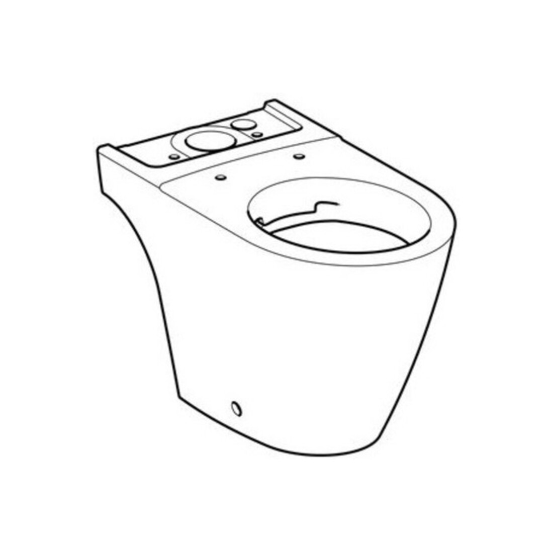Geberit Stand-WC, Tiefspüler iCon w K-T., 35,5x63,5cm, f AP-SPK aufg, rimf