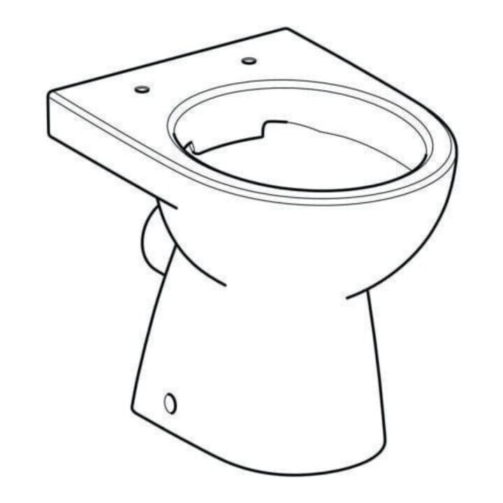 Geberit Stand-WC, Tiefspüler Renova Ab. hor, teilgeschl. F., rimfr., manhatt