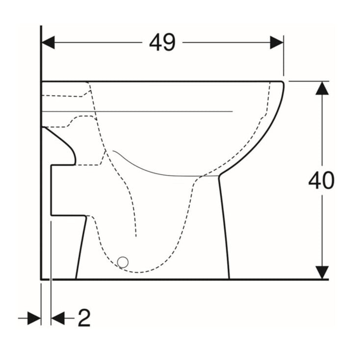 Geberit Stand-WC, Tiefspüler Renova Ab. hor, teilgeschl. F., rimfr., manhatt