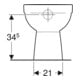 Geberit Stand-WC, Tiefspüler Renova Ab. v., teilgeschl., rimfr., we. K-Tect