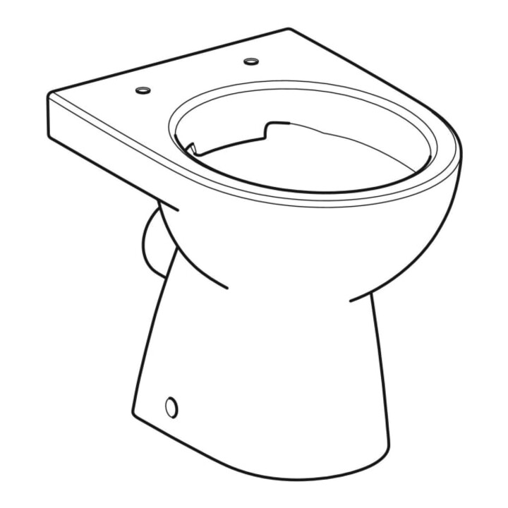 Geberit Stand-WC, Tiefspüler Renova Abg. hor, teilgeschl. F., rimfr., beige