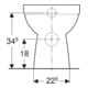 Geberit Stand-WC, Tiefspüler Renova Abg. hor, teilgeschl. F., rimfr., beige-4