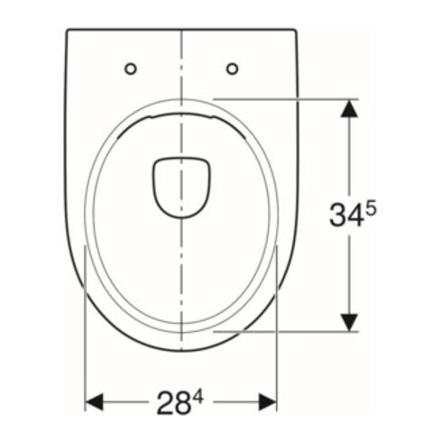 Geberit Stand-WC, Tiefspüler Renova Abg. hor, teilgeschl. F., rimfree, weiß