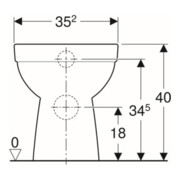 Geberit Stand-WC, Tiefspüler Renova Abg. hor, teilgeschl. F., rimfree, weiß-4