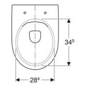 Geberit Stand-WC, Tiefspüler Renova Abg. hor, teilgeschl. F., rimfree, weiß-5