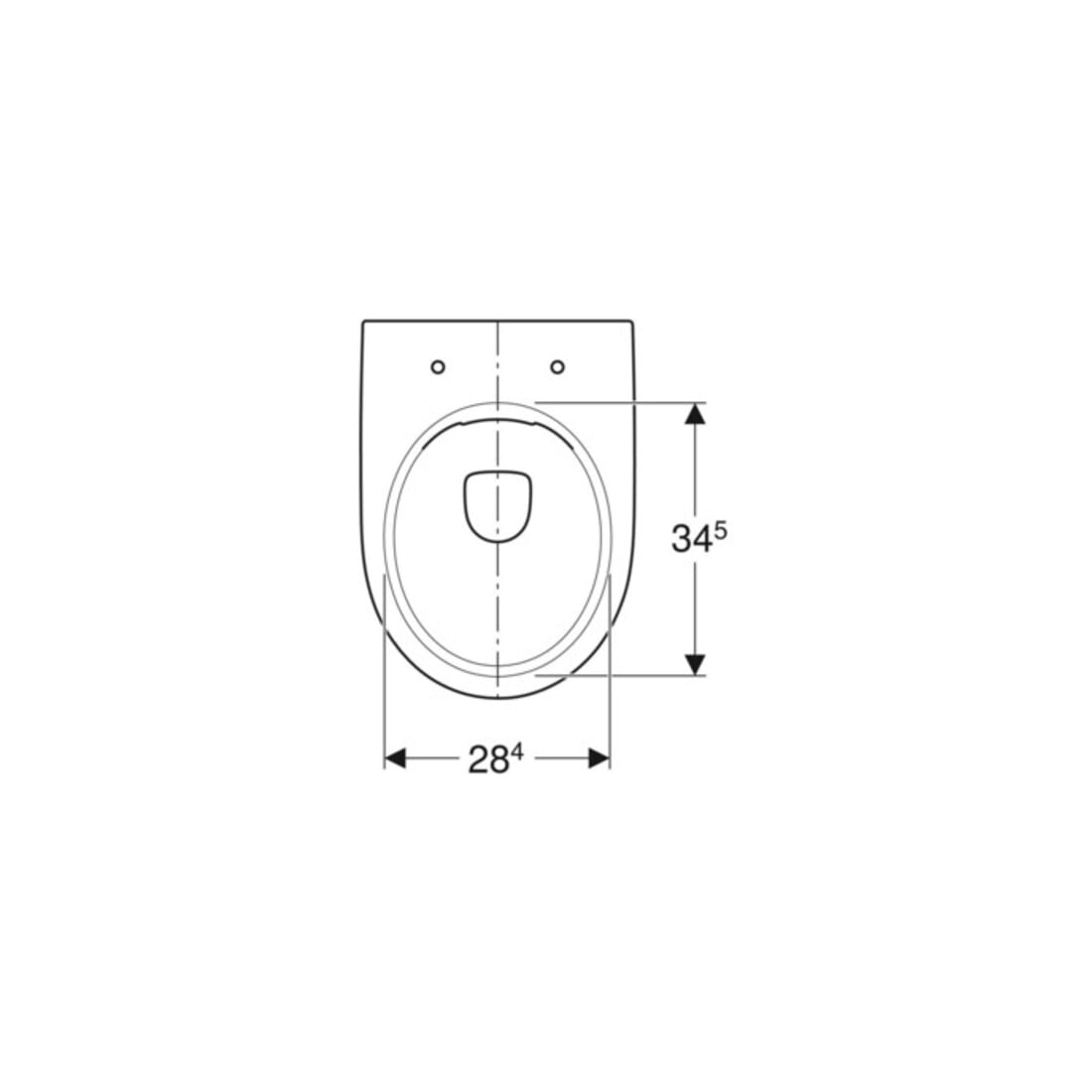 Geberit Stand-WC, Tiefspüler Renova Abg. hor, teilgeschl. F., rimfree, weiß