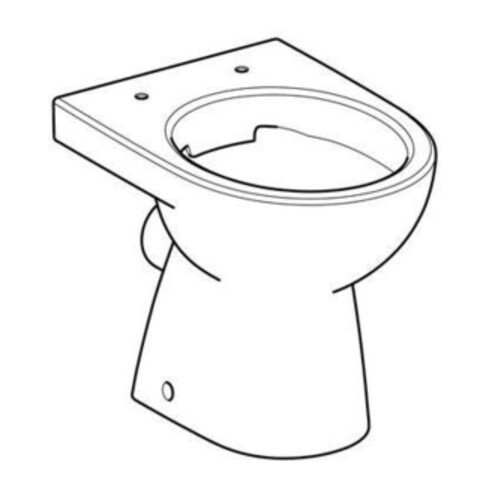 Geberit Stand-WC, Tiefspüler Renova Abg. hor, teilgeschl. F., rimfree, weiß