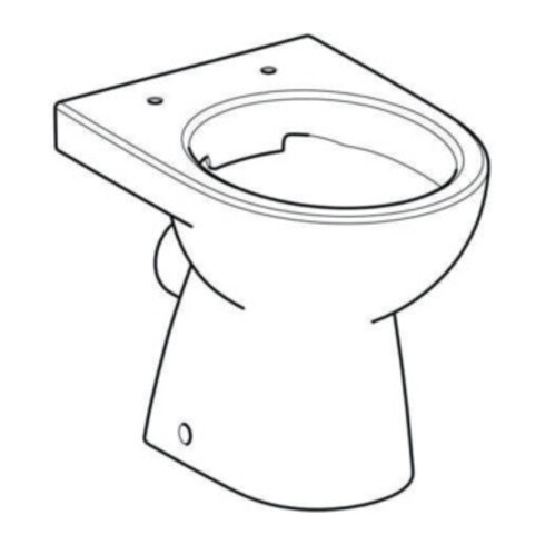 Geberit Stand-WC, Tiefspüler Renova Abg. hor, teilgeschl. F., rimfree, weiß