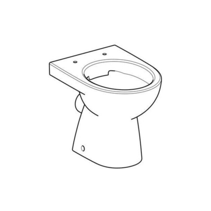 Geberit Stand-WC, Tiefspüler Renova Abg. hor, teilgeschl. F., rimfree, weiß