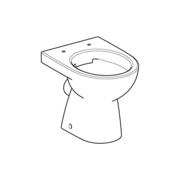 Geberit Stand-WC, Tiefspüler Renova Abg. hor, teilgeschl. F., rimfree, weiß