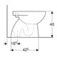 Geberit Stand-WC, Tiefspüler Renova w, f UP-/ AP-SPK, Abg. vert, teilgeschl.