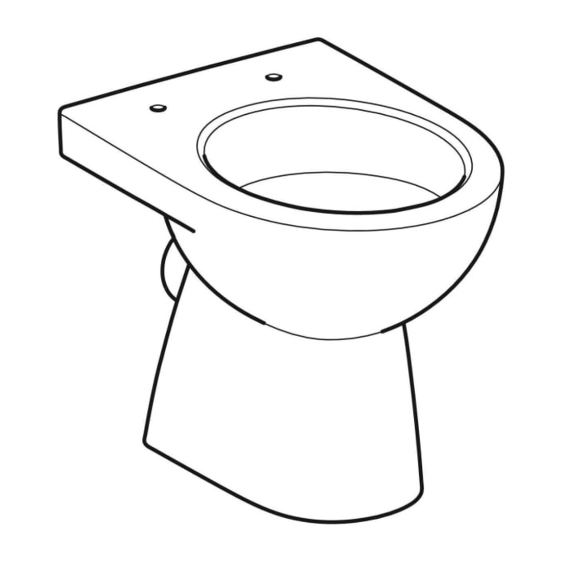 Geberit Stand-WC, Tiefspüler Renova w K-T., f UP-/ APS, Ab. hor, teilgeschl.