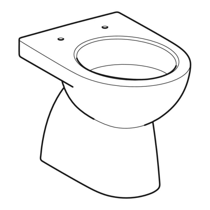 Geberit Stand-WC, Tiefspüler Renova w K-T., f UP-/ APS, Ab. v., teilgeschl.
