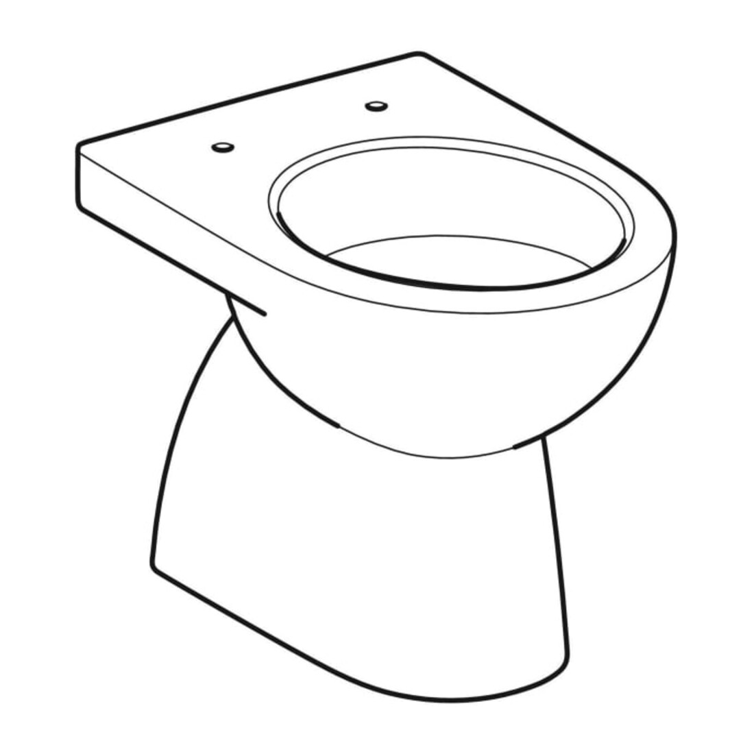 Geberit Stand-WC, Tiefspüler Renova w K-T., f UP-/ APS, Ab. v., teilgeschl.