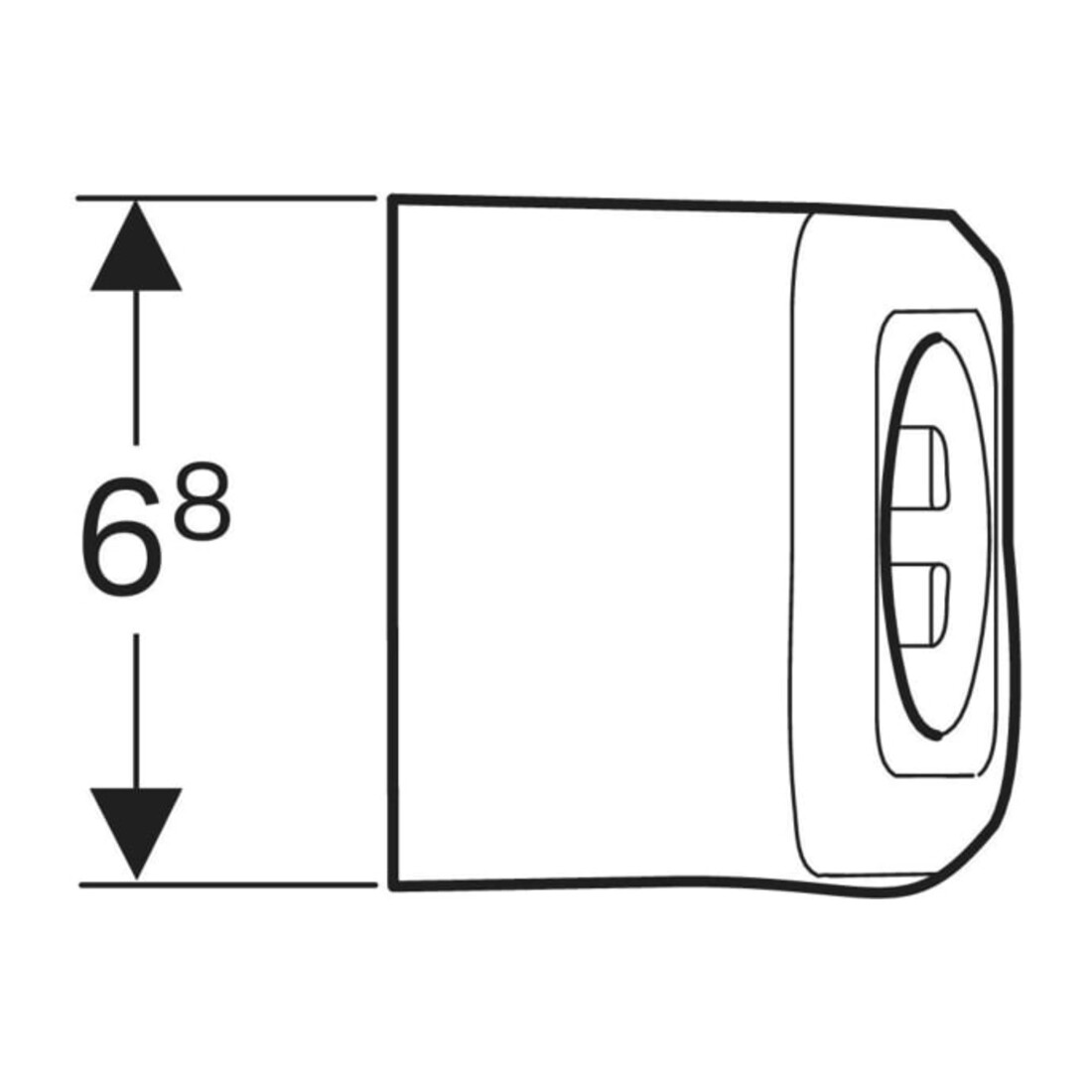 Geberit Steckdosenelement 230 V, IP 20, m Netzstecker + Bef.-Mat.