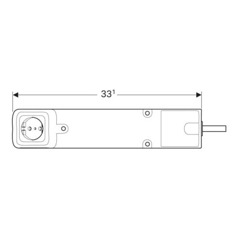 Geberit Steckdosenelement 230 V, IP 20, m Netzstecker + Bef.-Mat.