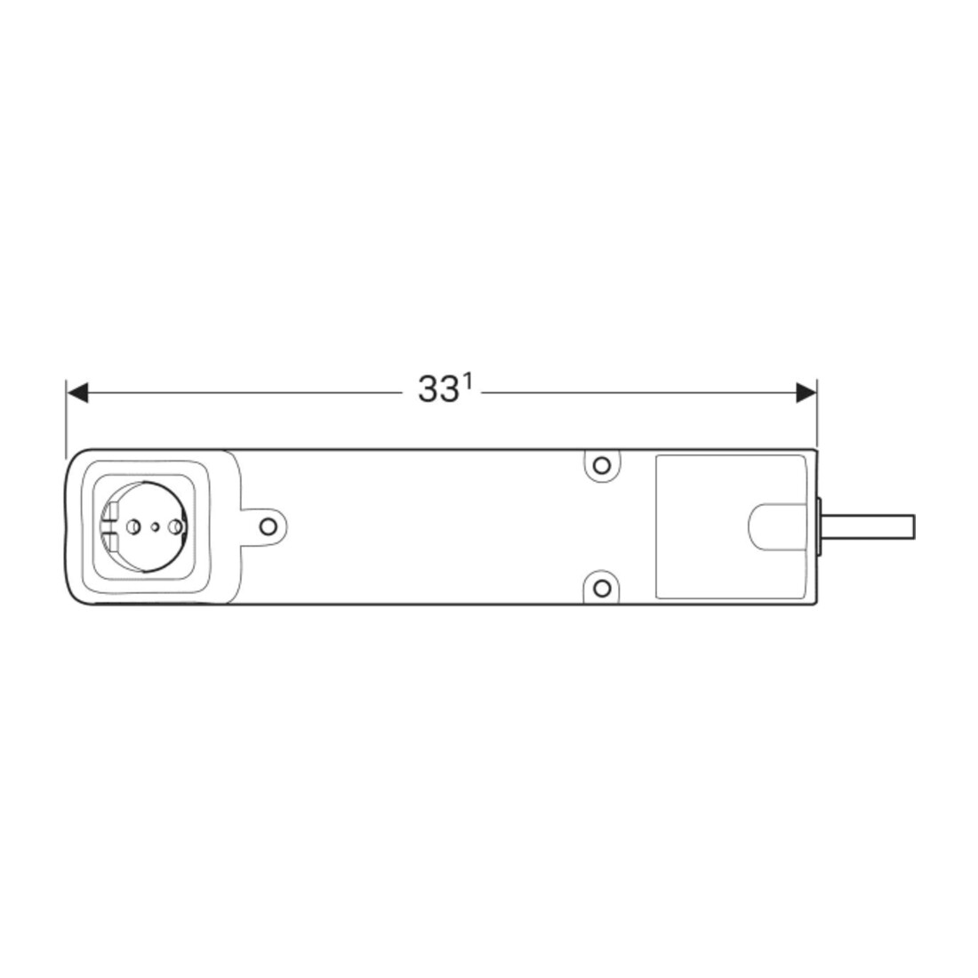 Geberit Steckdosenelement 230 V, IP 20, m Netzstecker + Bef.-Mat.