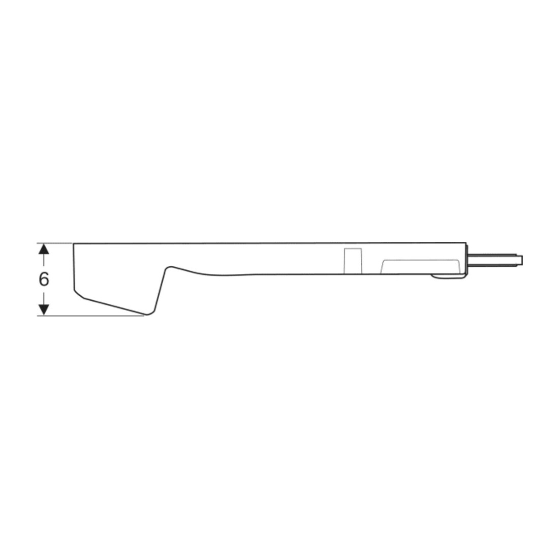Geberit Steckdosenelement 230 V, IP 20, m Netzstecker + Bef.-Mat.